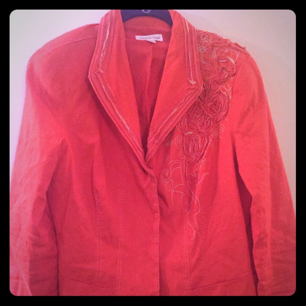 Coldwater Creek Jacket with Floral Detail